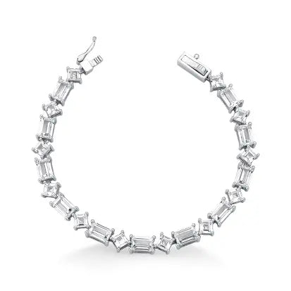 Pulseira Zirconias em Pratas com Rodio