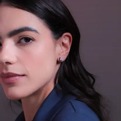 Brinco Quadrado Moissanite