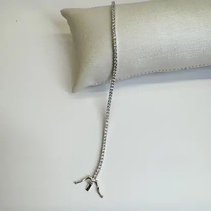 Pulseira Riviera em Prata com Banho de Rodio