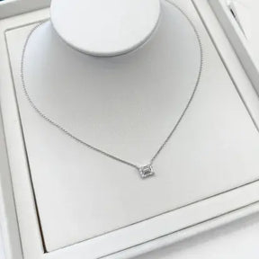 Colar Moissanite Retangular