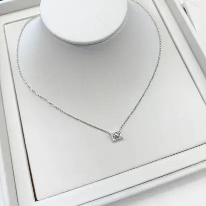 Colar Moissanite Retangular
