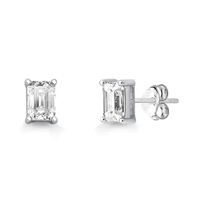 Brinco Moissanite Retangular