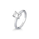 Anel Moissanite Retangular
