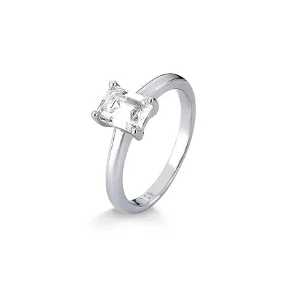 Anel Moissanite Retangular