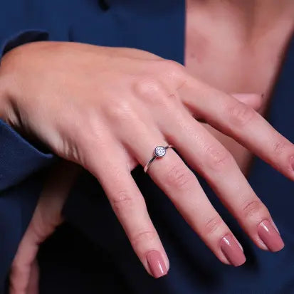 Anel Ponto de Luz Moissanite