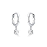 Argola Moissanite com Ponto de Luz