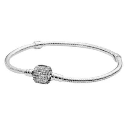 Pulseira Pandy Rigida Fecho Roliço Cravejado