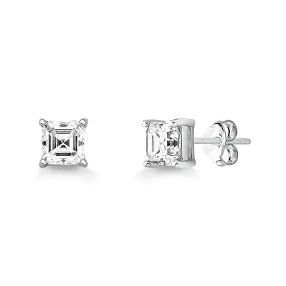 Brinco Quadrado Moissanite