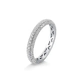 Anel Pave de Zirconia em Prata com Rodio