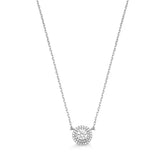 Ponto de Luz Pave Moissanite em Prata 925 com Banho de Rodio