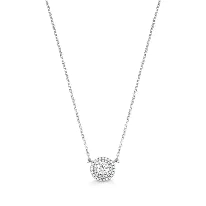 Ponto de Luz Pave Moissanite em Prata 925 com Banho de Rodio