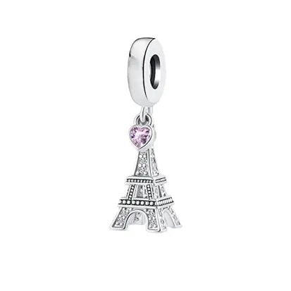 Berloque Torre Eiffel Coraçao