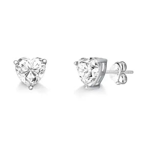 Brinco Coraçao Moissanite