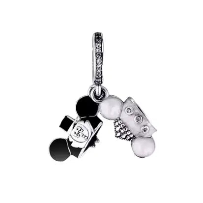 Berloque Minnie e Mickey Chapeu Casamento