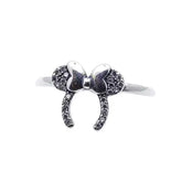 Anel Tiara Minnie Cravejada em Prata 925